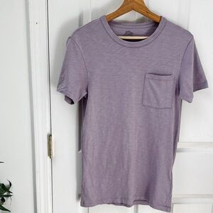 J. Crew Mens Slim Garment-Dyed Slub Cotton T-Shirt in Purple